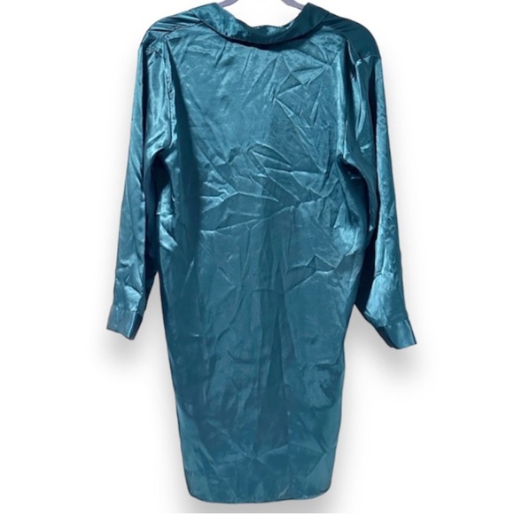 Vintage Inner Most Silky Emerald Green Long Sleeve Nightgown Women’s Size XS - Picture 2 of 10